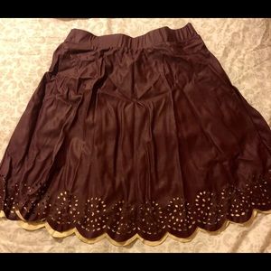 Faux leather skirt with details